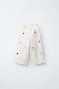 JUPE-CULOTTE À FLEURS BRODÉES