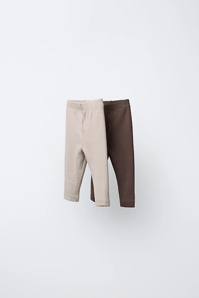 LOT DE DEUX LEGGINGS UNIS