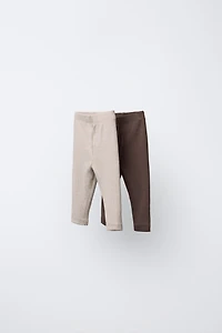 LOT DE DEUX LEGGINGS UNIS