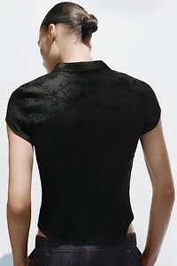 JACQUARD FROG FASTENING TOP