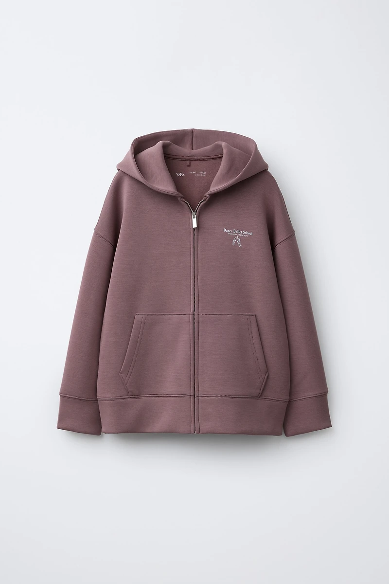 BALLET MODAL ZIP SWEATSHIRT