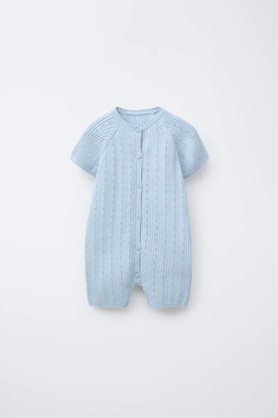 COMBI-SHORT EN MAILLE AJOURÉ