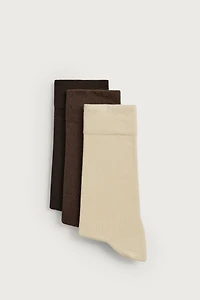 THREE-PACK OF LIGHTWEIGHT TEXTURED SOCKS