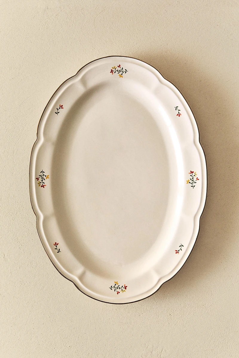 FLORAL PORCELAIN SERVING DISH