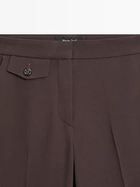 Pantalon flare poche