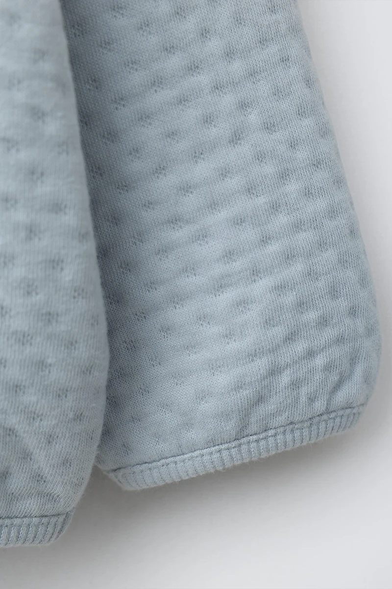 VESTE MATELASSÉE BRODERIE EN VELOURS BOUCLÉ