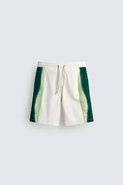 LONG STRIPED PRINT SWIMSUIT