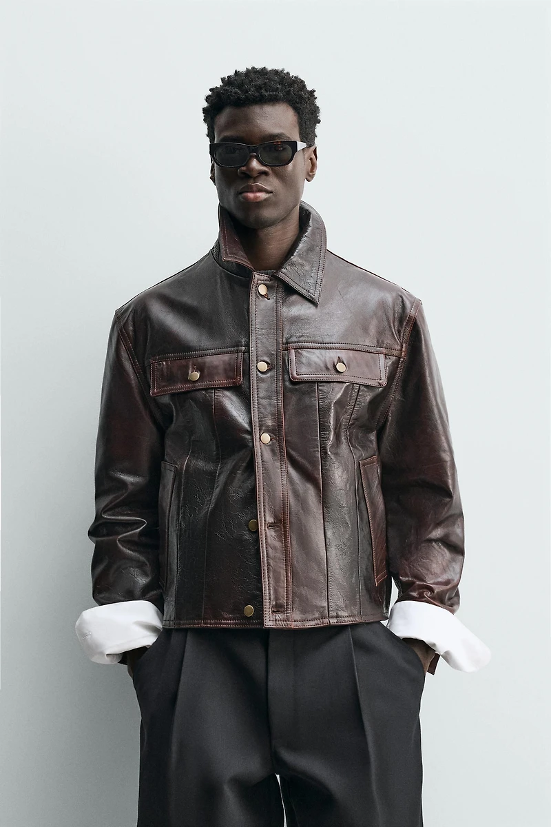 WASHED LEATHER JACKET