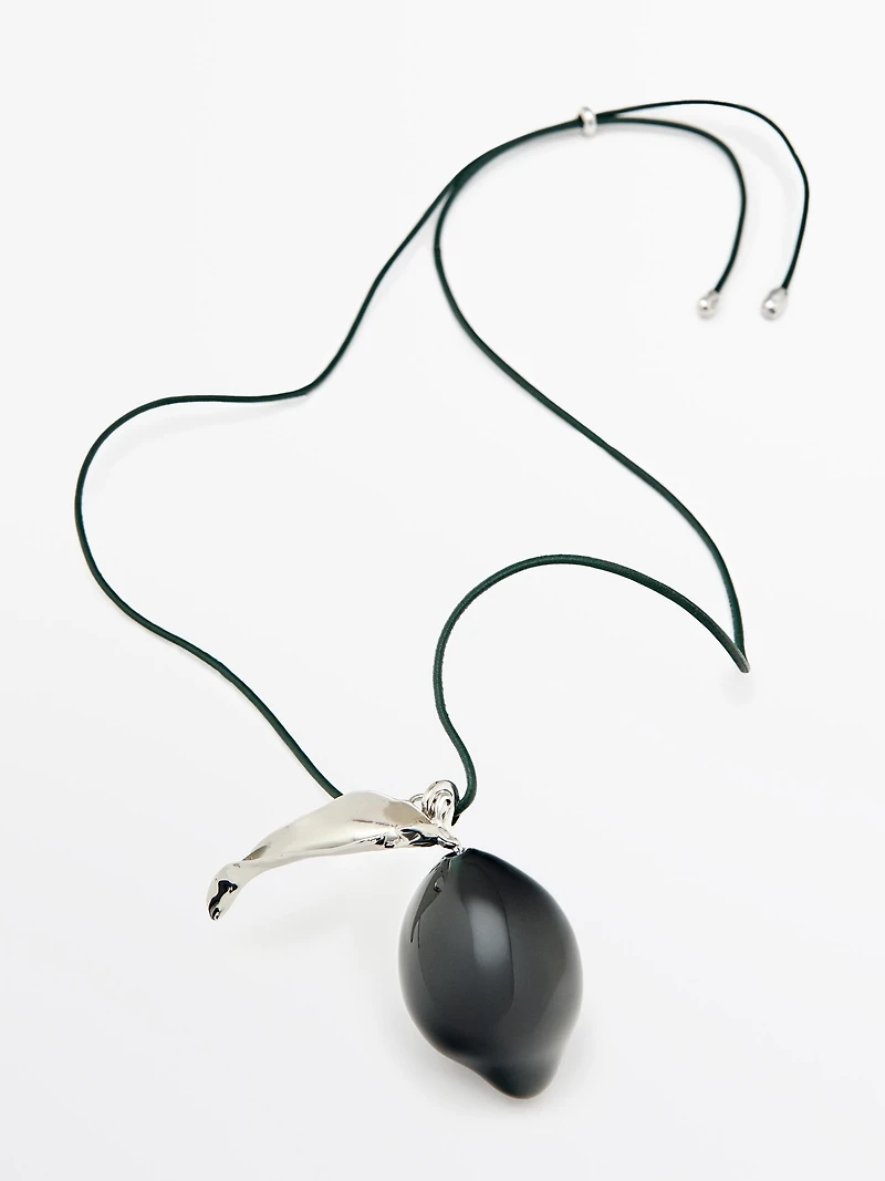 Leather cord pendant