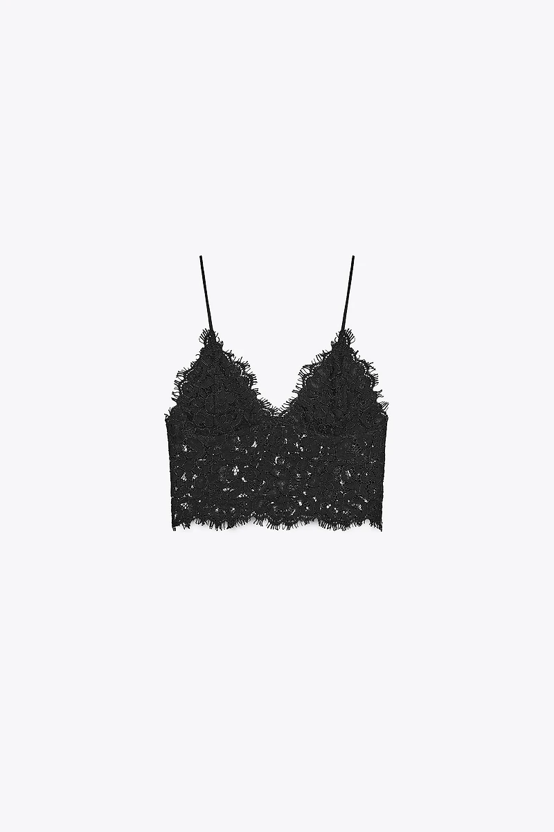 EMBROIDERED CROPPED TOP