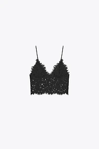 EMBROIDERED CROPPED TOP
