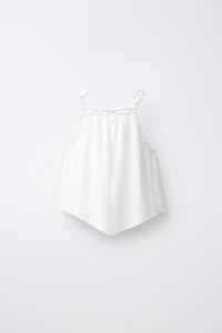 LINEN BLEND HALTER TOP
