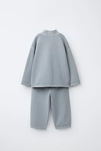 PLAIN JOGGING SWEATSHIRT AND PANTS SET