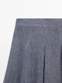 Pleated palazzo trousers