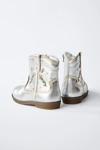 METALLIC EMBROIDERED BOOTS