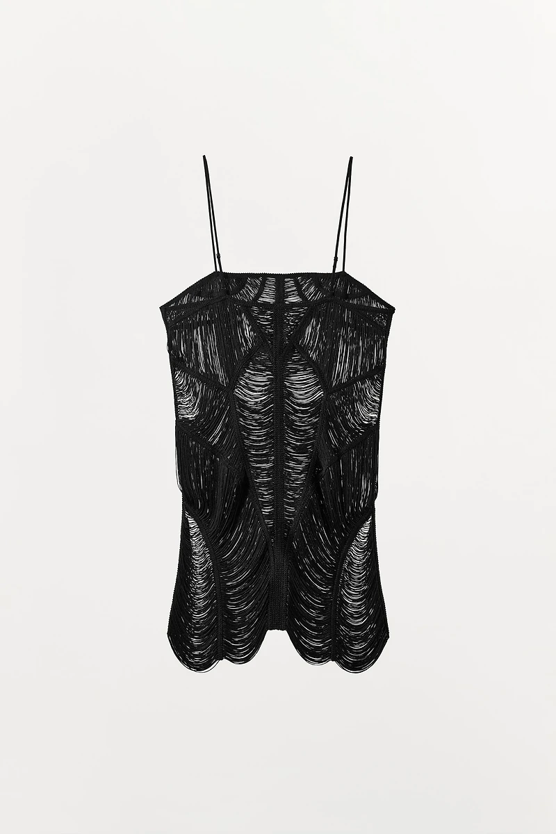 FRINGED MINI DRESS