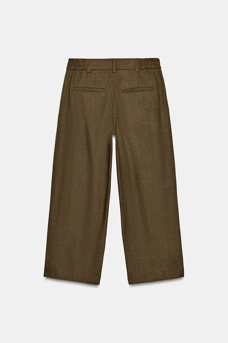 ZW COLLECTION PLEATED CROPPED PANTS