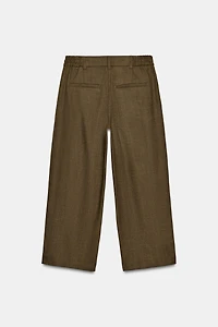 ZW COLLECTION PLEATED CROPPED PANTS