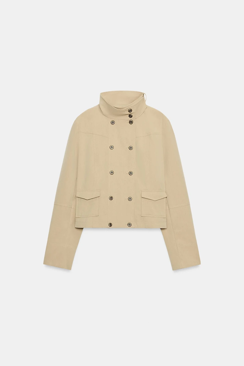 HIGH-COLLAR POCKET JACKET