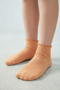 FIVE-PACK OF CONTRAST WAVE ANKLE SOCKS