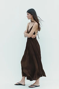 GAUZE MIDI DRESS