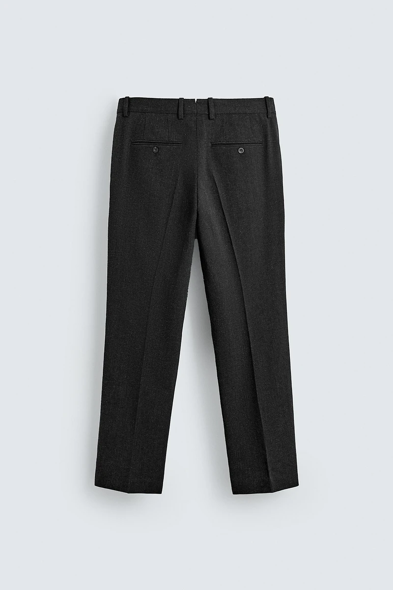 TEXTURED COTTON - WOOL PANTS LIMITED EDITION