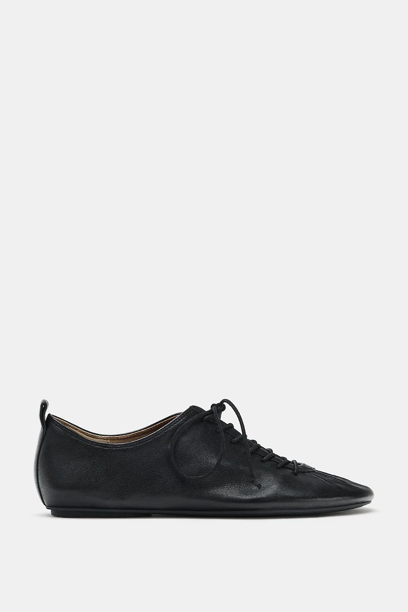 LEATHER BLUCHER SHOES