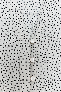 POLKA DOT TAB SLEEVE SHIRT