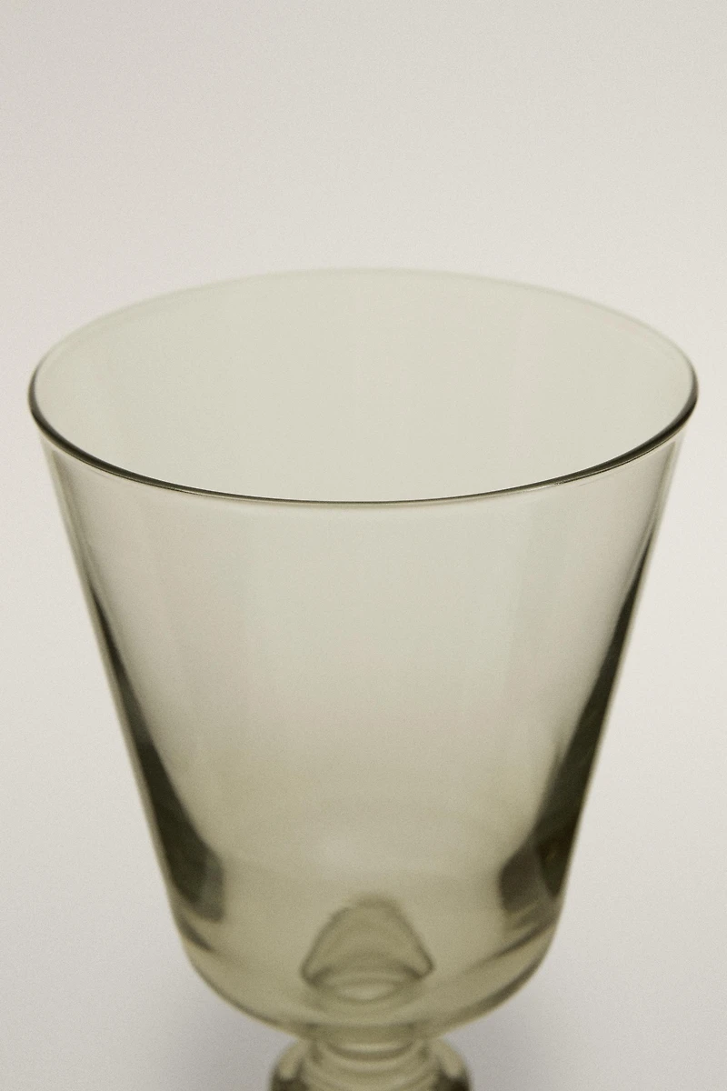 COLOURED WINE GLASS