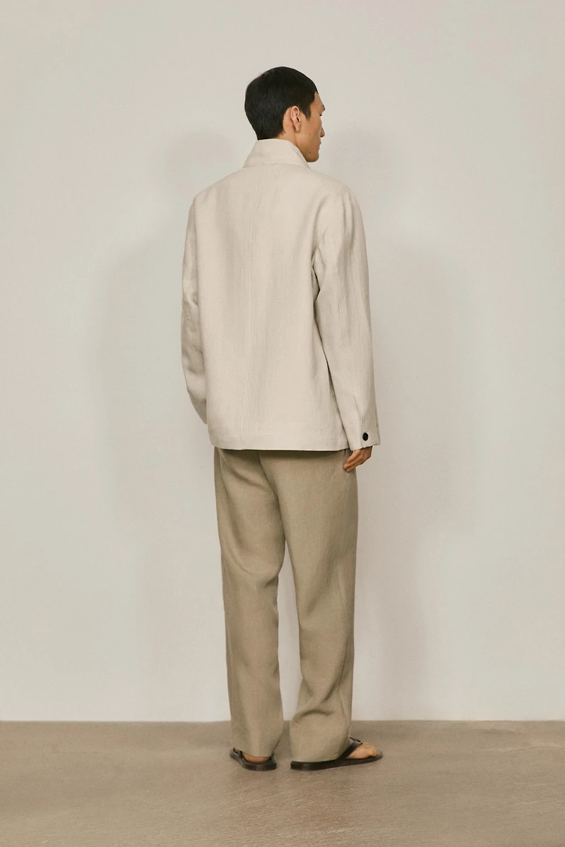 High neck linen jacket - LIMITED EDITION