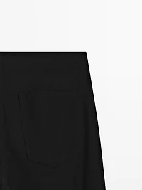 Cotton blend flared pants