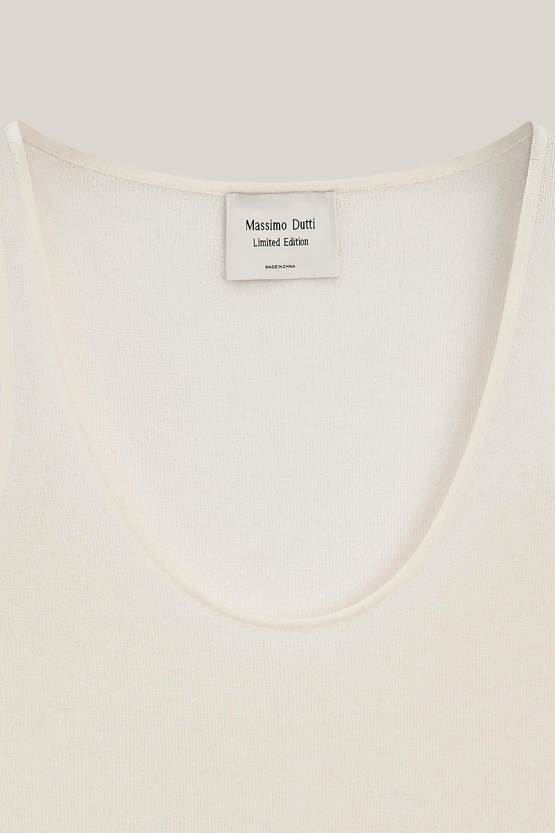 Semi-sheer strappy silk blend top - LIMITED EDITION