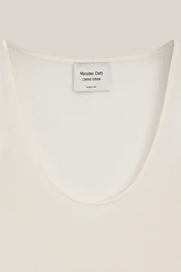 Semi-sheer strappy silk blend top - LIMITED EDITION