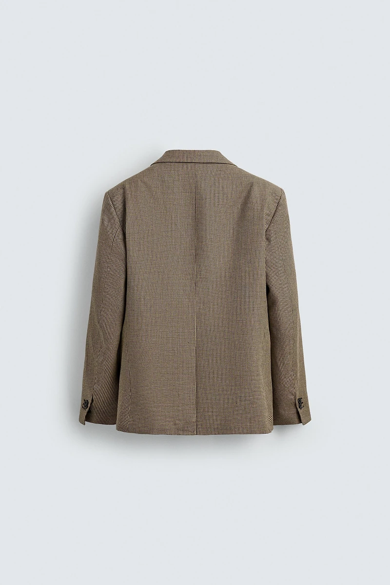 HOUNDSTOOTH LINEN-COTTON BLAZER