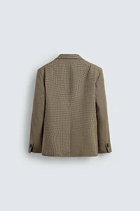 HOUNDSTOOTH LINEN-COTTON BLAZER