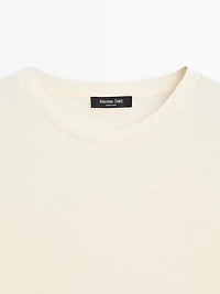 Short sleeve cotton blend T-shirt