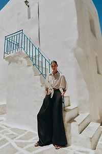 FLOWY WIDE LEG PANTS