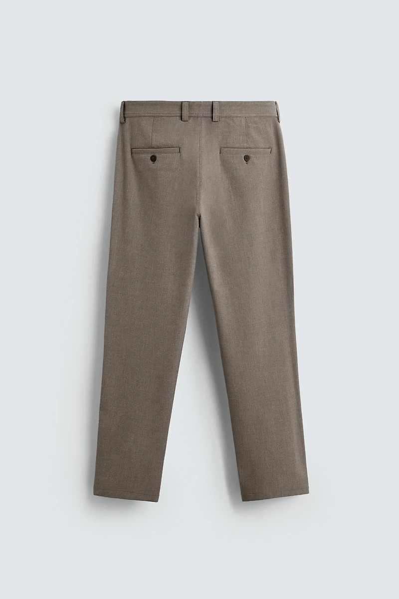 TEXTURED STRETCH PANTS