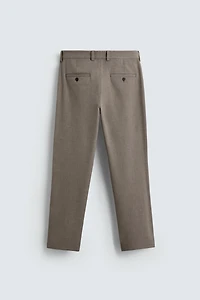 TEXTURED STRETCH PANTS