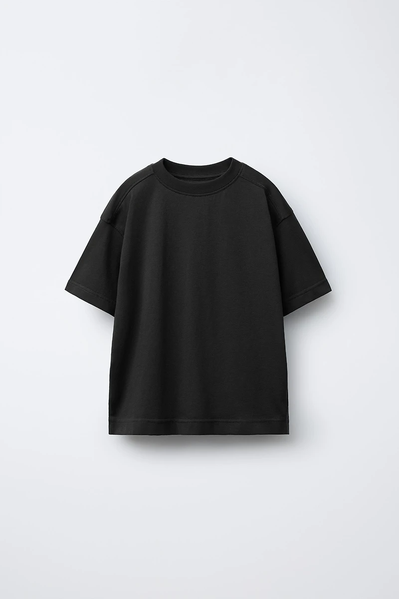 BASIC FLEECE T-SHIRT AND BERMUDA SET