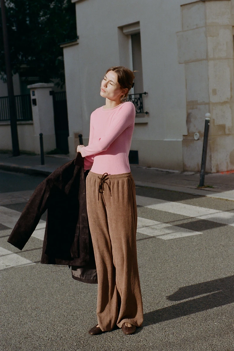 PANTALON DROIT TAILLE ÉLASTIQUE