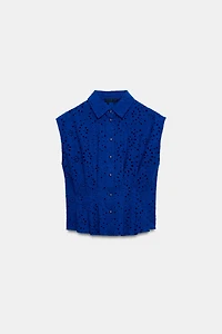 TOP À BRODERIES PERFORÉES