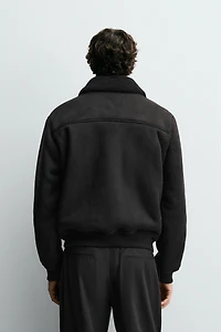 COMBINED FAUX SUEDE JACKET
