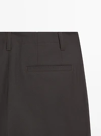Cool wool textured trousers