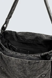 SAC BANDOULIÈRE EN DENIM EFFET DÉLAVÉ