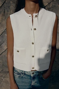 SMOOTH KNIT VEST TOP