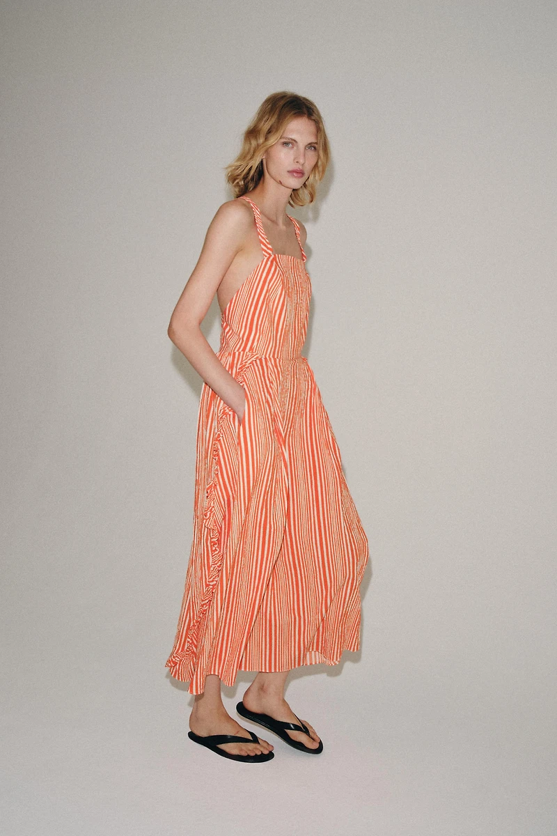 ZW COLLECTION STRIPED MIDI DRESS