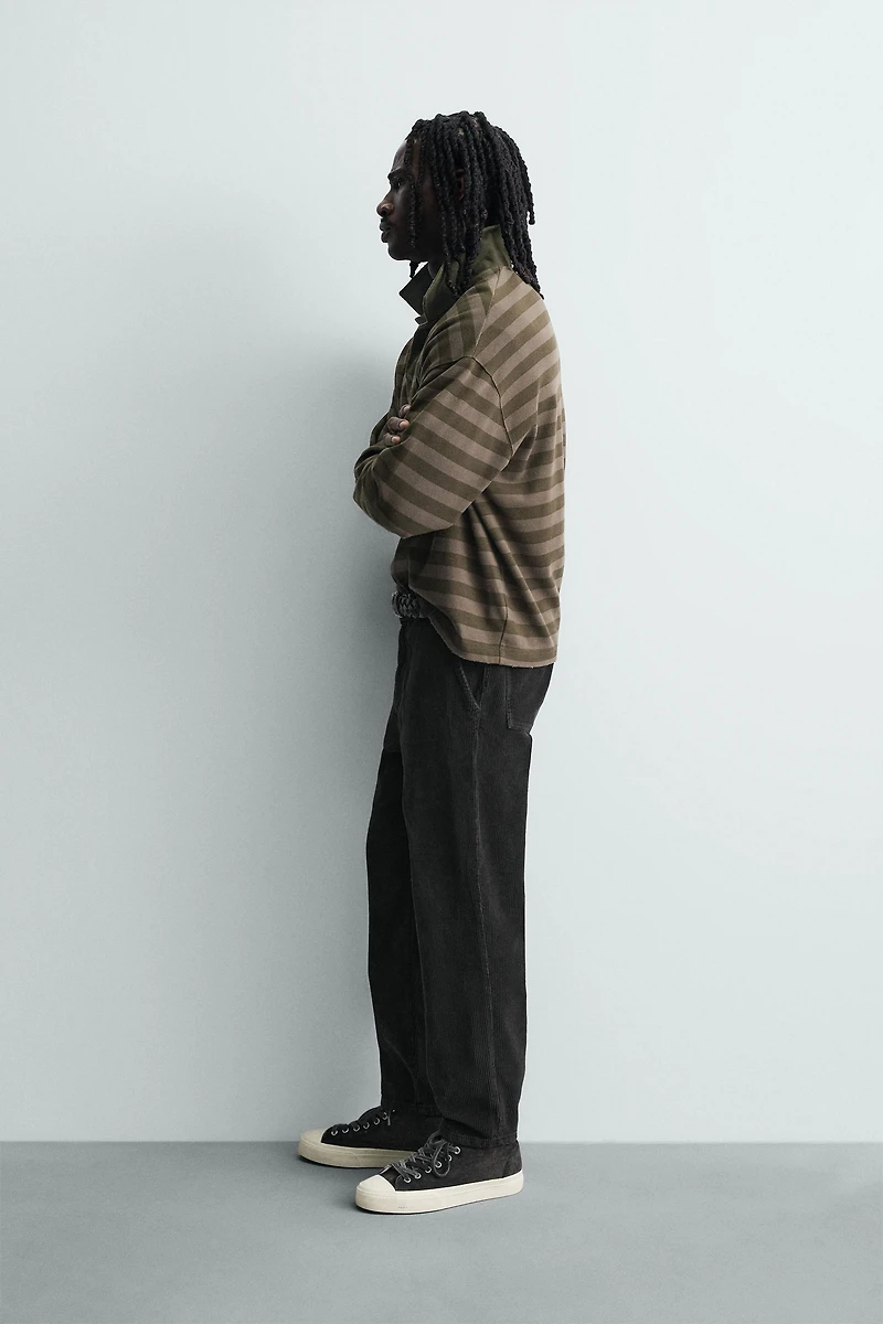 TAPERED FIT CORDUROY PANTS