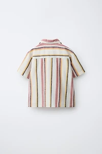 STRIPED COTTON LINEN SHIRT