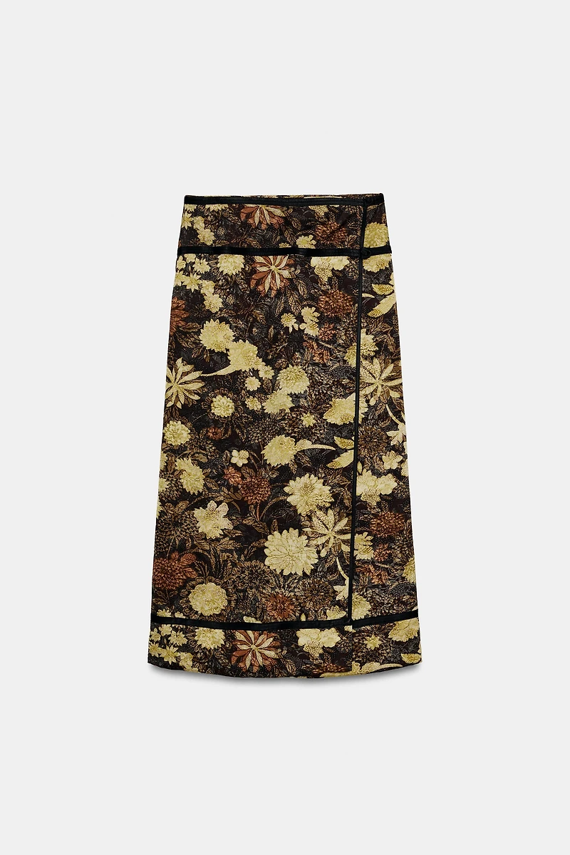 ZW COLLECTION FLORAL WRAP SKIRT